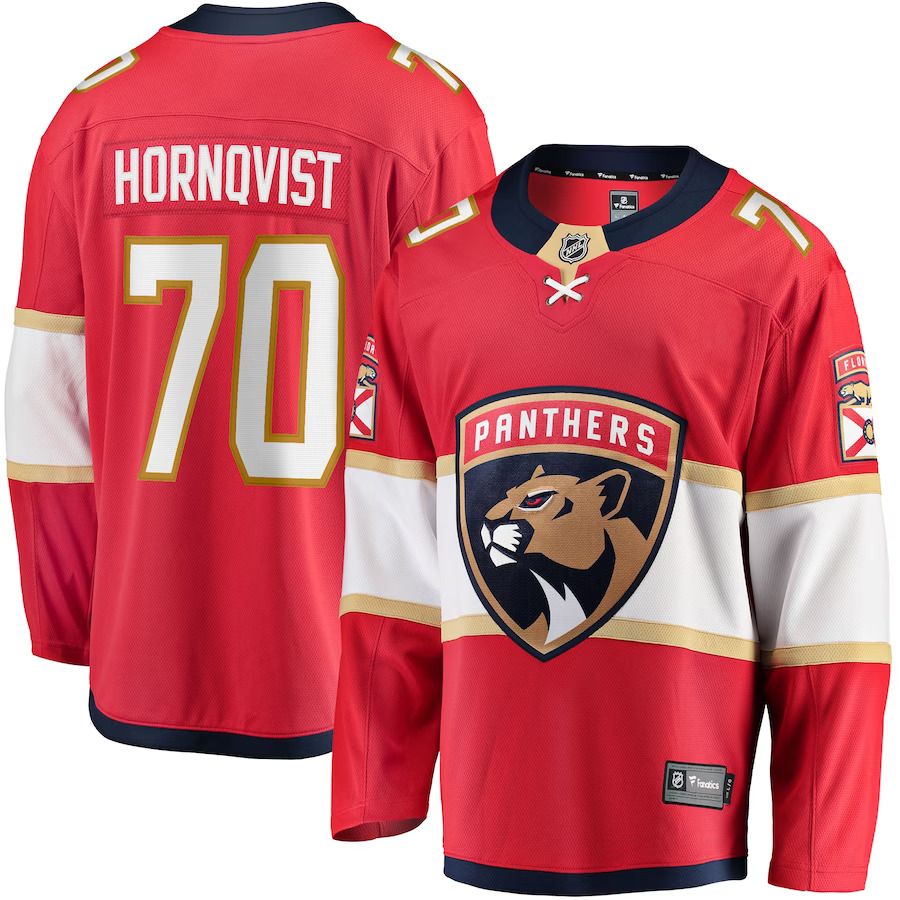Men Florida Panthers #70 Patric Hornqvist Fanatics Branded Red Home Breakaway NHL Jersey